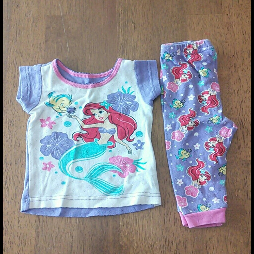 Disney Baby Little Mermaid Pajamas 9M (A8)